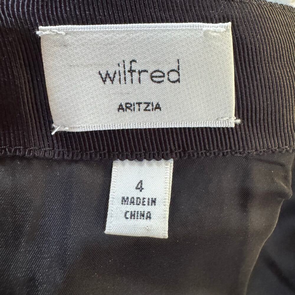 Aritzia Wilfred Classic Wool A-Line Mini Skirt in Heather Charcoal Gray Size 4 - Picture 7 of 9